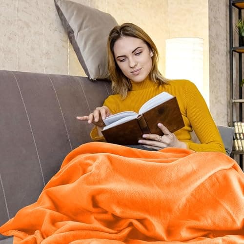 10 Pack Fleece Blankets Bulk, Soft Cosy Fluffy Throw for Sofa, 127 x 152 cm — view 5