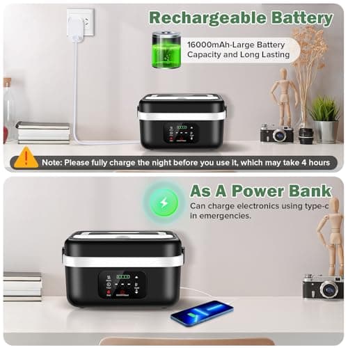 Fagalil 1L Cordless Electric Lunch Box for Adults — view 6