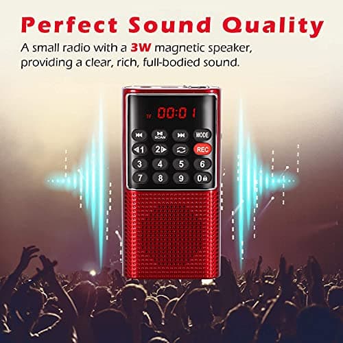 PRUNUS J-328 Small Radio Portable Rechargeable FM Radio,MP3 Radio — view 5