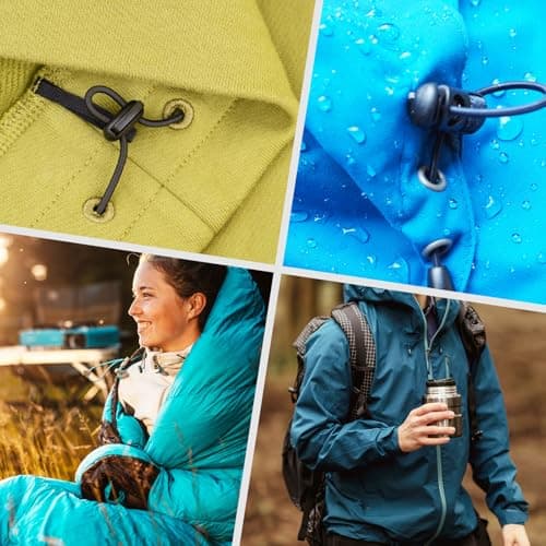 PATIKIL Plastic Cord Lock, 10 Pack Double Hole Spring Cord Toggle Stopper Slider Stops Fastener End for Paracord, Camping, Hiking, Shoelace Replacement, Clear — view 6