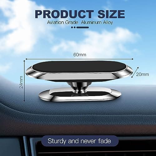 AXFEE Magnetic Mobile Phone Car Mount, Magnet Phone Holder for Car(Sliver) — view 2