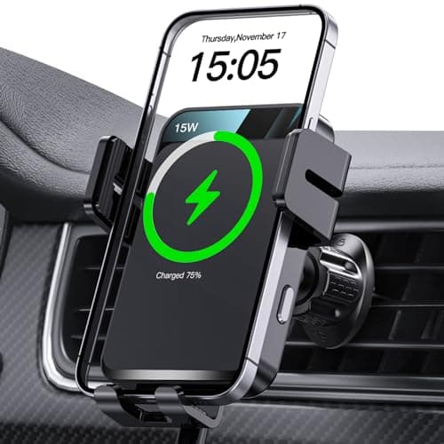 MOKPR Wireless Car Charger, 15W Car Phone Holder Wireless Charger