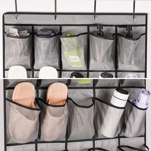 Over the Door Shoe Organiser, 40 Pocket Hanging Shoe Holder for Bedroom — view 6