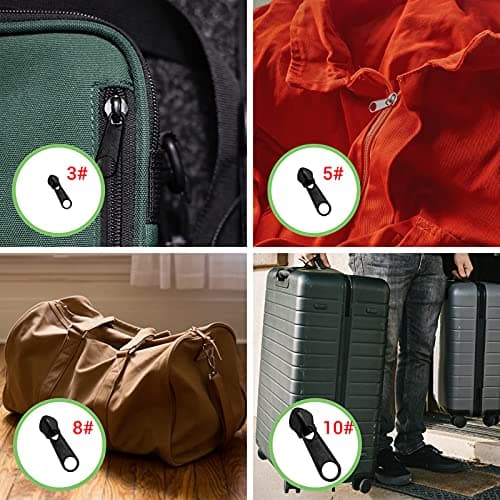 Daily Treasures 203Pcs Zipper Repair Kit with #3/#5/#8/#10 Sizes, Zipper Plier, Extension Pulls, Pull Replacement for Bags, Jackets, Tents, Luggage, Backpacks, Purses — view 5