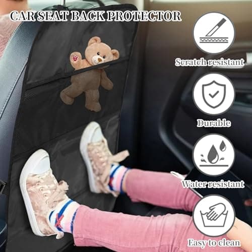 Heropen 2PCS Waterproof Anti-Kick Universal Car Seat Back Protector Mats — view 6