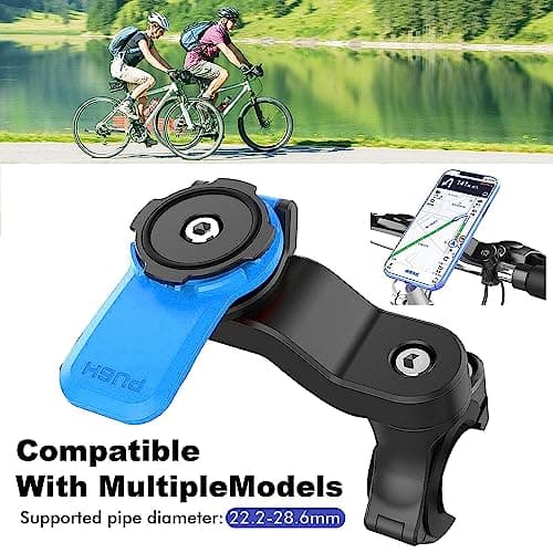 Taomeng Universal 360° Rotatable Handlebar Phone Mount for Bicycle, Motorcycle & More, Compatible with Smartphones 4.7-7.2 inches — view 3