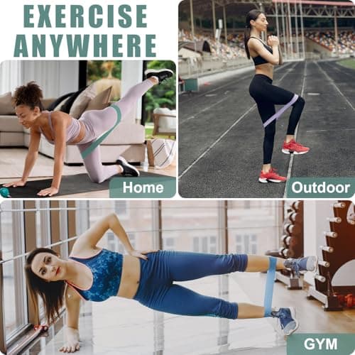 Resistance Bands [Set of 5], Potok Resistance Band for Women and Men,Skin-Friendly Resistance Fitness Exercise Loop Bands with Carry Bag for Pilates, Training, Physio Therapy, Stretching — view 4