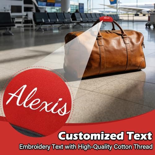 Personalized Luggage Handle Wrap, Luggage Tags Handle Covers, 1 Pc — view 2