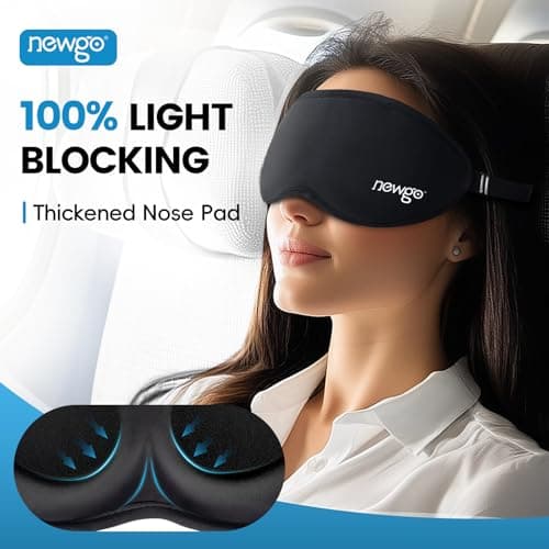 NEWGO Cooling Gel Weighted Eye Mask for Sleeping, 3D Contour Cold Compress — view 6