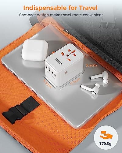 TESSAN 65W Universal Travel Adapter, Worldwide Plug with with 5 USB — view 5