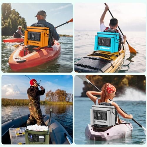 MORXPLOR Kayak Cooler,Waterproof Kayak Seat Back Cooler for Kayaking,Kayak Accessories Cooler Bag,Protable Ice Chest,Beach Cooler,Travel Cooler for Camping or Lunch Bag — view 6