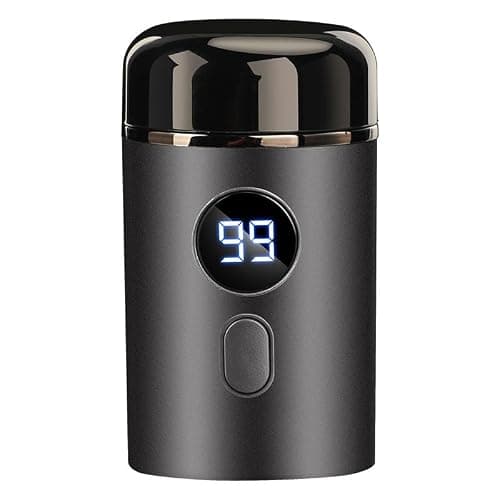 Wet Dry Use Mini Shaver for Men, USB Wireless Shaving Beard Trimmer, Washable Electric Shaver, Rechargeable Portable Razor (Gray)