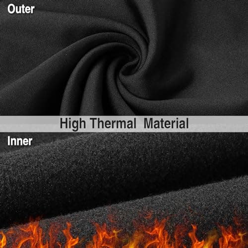 HEGGCOOE 4 Pcs Neck Warmer Snood for Men & Women, Winter Windproof Fleece Neck Gaiter Face Cover Scarf for Outdoor Sport Motorcycle Skiing Running Cycling (4x Black) — view 3