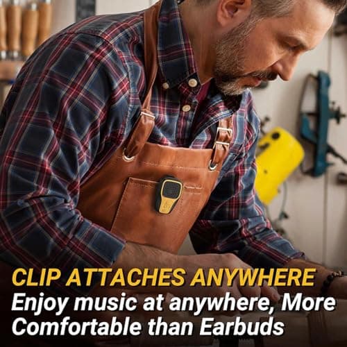 Plyisty Wearable Bluetooth Speaker, Magnetic Clip On Small Wireless Water Proof Portable Speakers, Built in Mic, Up to 12 Hours Battery Life — view 2