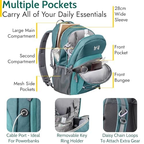 Trail Aspen Day Pack Backpack, 30L, Teal — view 3