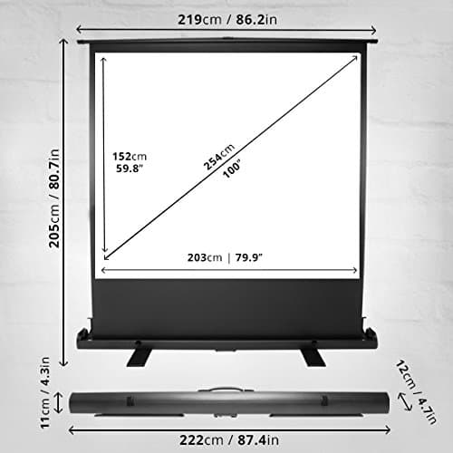 Duronic FPS100/43 100-Inch Floor Projector Screen — view 2