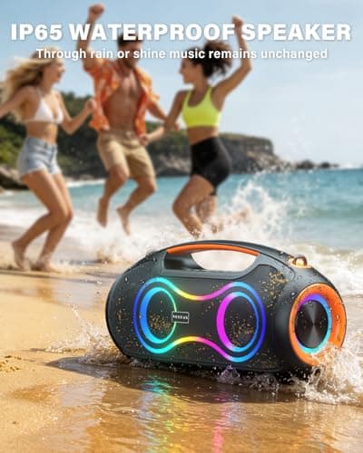 Portable Bluetooth Speakers Wireless, 200W PEAK Outdoor Speaker w/2.0 Bass — view 6