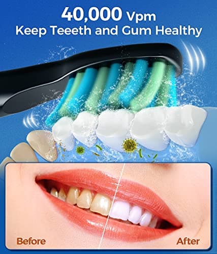 Electric Toothbrush with Travel Case 8 Brush Heads Rechargeable — view 5
