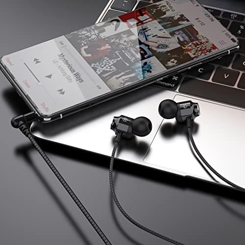 Earphones, Wired In-ear Headphones with Pure Sound and Powerful Bass, Lightweight Wired Earphones with Microphone and Volume Control, Corded Earbuds for Samsung, Android, Smartphones and 3.5mm Devices — view 5