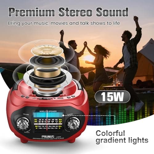 PRUNUS J-666S Portable Radio Bluetooth,1800mAh Rechargeable Battery — view 3