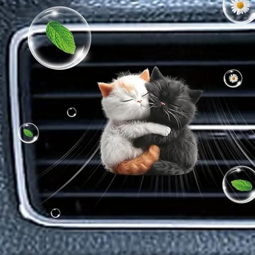 Vent Clips Air Freshener Men Cute Cat Fan Decorative Odor Eliminator — view 3