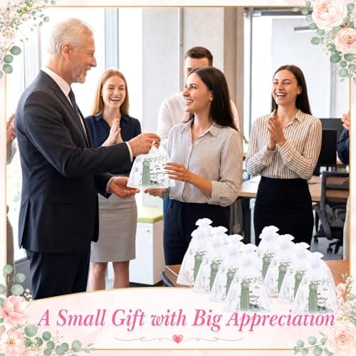 Fumete 24 Sets Wedding Favors for Guests Bulk Mini Fan Handheld Wedding Portable Fan with Thank You Card Gift Bags Battery Operated Small Personal Fans for Bridal Shower Summer Party Favor, Sage Green — view 6