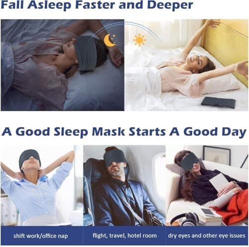 Mavogel Full Coverage Sleep Mask for Sleeping, Modal Light Block Eye Mask — view 6