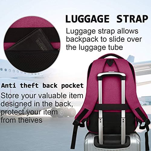 KASIBON Laptop Backpack for Men, Anti-Theft Travel Backpack Business — view 6