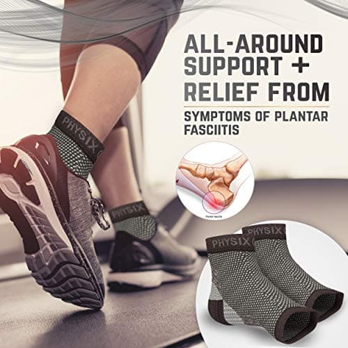 Physix Gear Sport Fascitis Plant Socks, Best Compression Stockings for Men and Women to Relieve Foot Pain Compression Socks Improve Circulation, 1 Pair, L/XL, — view 4