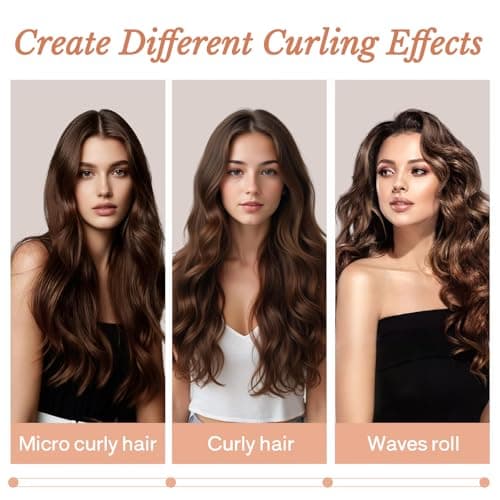 Cordless Curling Wand Mini Hair Curler, 25mm Curling Tong, Portable Travel Curling Tongs with 3 Temperature Heating Levels 150°C to 180°C Verbrühschutz for Long Short Medium Hair(Rose Gold & Black) — view 4
