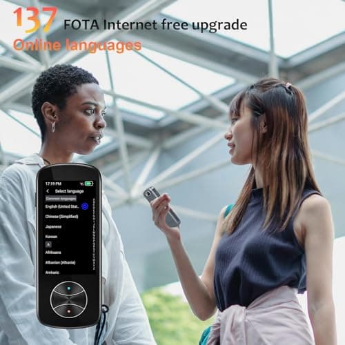 Language Translator Device No WiFi Needed, Instant Two Way Language Translator with 137+ Languages, Offline/Photo/AI Translator Device 2025 Voice Translator for Travel Business Learning — view 2