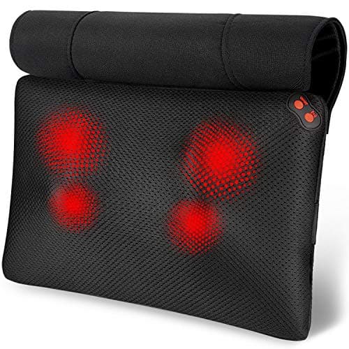 WOQQW Back Massager with Heat, Shiatsu Massage Pillow for Pain Relief