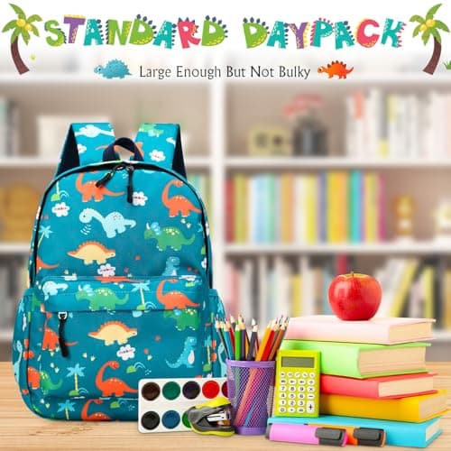 TOPWAYS Toddler Dinosaur Backpack, Kids School Bag, Boys Girl Rucksack — view 3