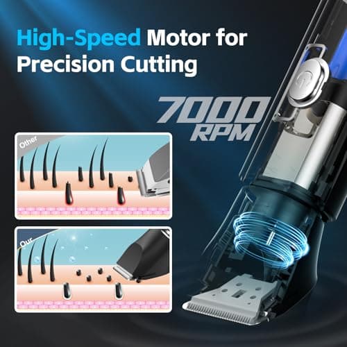 Body Trimmer for Men, 2-in-1 Body Groomer & Nose Hair Trimmer, Waterproof Mens Grooming Kit with Ceramic Blade Heads, Sensitive Combs for Chest, Legs, Armpits & Nose, Wet & Dry Use, Travel Lock — view 3