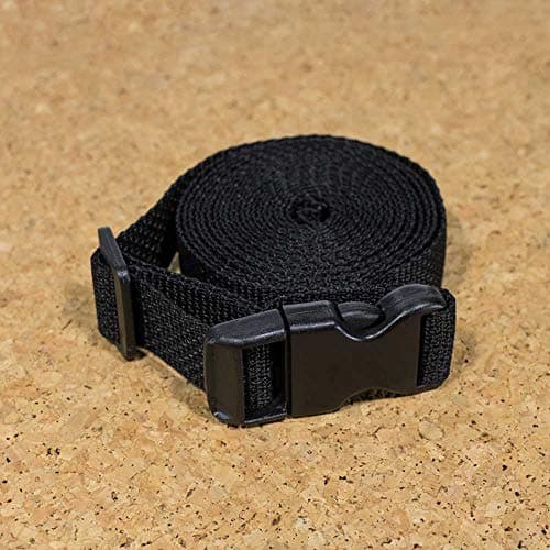 1-Inch Webbing Strap Kit - 20 Flat Side Release Buckles - 20 Tri-Glide Slides - 1 Roll 5 Yards Nylon Webbing Straps - DIY, Luggage Straps, Pet Collars, Backpacking, and Repairs — view 3