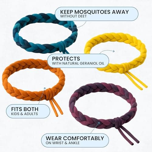 Mosquito Repellent Bracelet 15 Pack, Mosquito Bands 350 Hours Insect Repellent Protection, Deet-Free, Natural Insect Repellent Bracelet for Adults & Kids — view 6