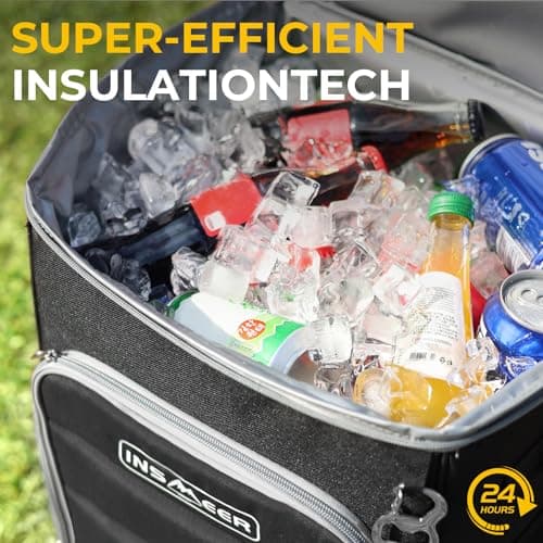 INSMEER 2-in-1 40L Large Insulated Cool Bag on Wheeled & Hard Top — view 5