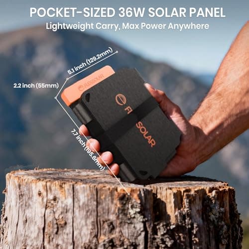 FlexSolar 36W Mini Solar Panel Charger Quick Charge USB-A/USB-C/DC Ports — view 6