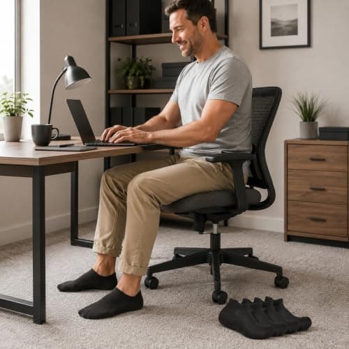 Men's No Show Low Cut Ankle Trainer Socks 12 Pack — view 3