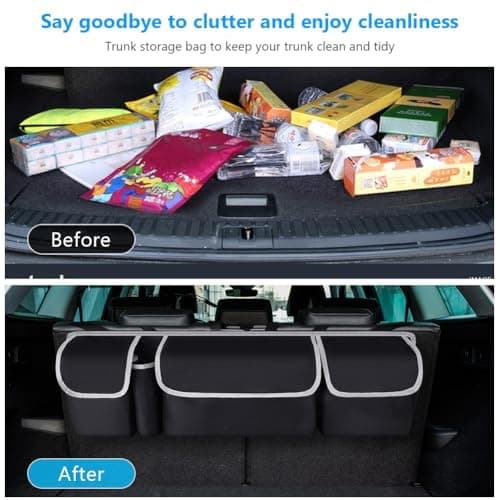URAQT Car Boot Organizer,Car Storage Organiser, Back Seat Storage Bags 3 Adjustable Straps Foldable Cars Trunk Grocery Organizer Bags, Cars Interior Accessories for SUV, Truck, Van, Lorry — view 5