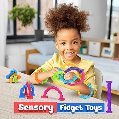 Multi-Textured Sensory Suction Bath Toys: 8pcs No Mold Slicone Bath Toys — view 5