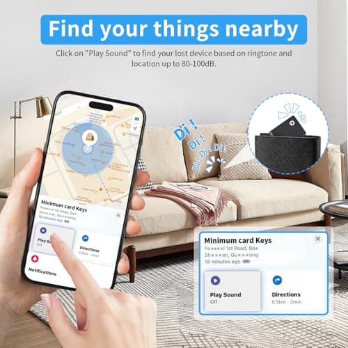 Tukio Smart Air Tracker Card 2 Pack (Black & Orange) Works with Apple Find My, Rechargeable Wallet Tracker Wireless Charging, Ultra Thin IP68 Waterproof Bluetooth Tag Locator for Luggage & Passport — view 3