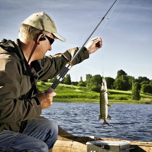 TOYANDONA Pocket Telescopic Fishing Rod, 25.6 Inch Carbon Mini Ultra-Light Ice Fishing Rod Cork Handle, Travel Fishing Pole for Saltwater Freshwater Fishing Gifts for Man — view 6