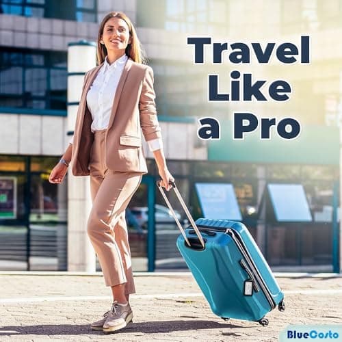 BlueCosto Luggage Tags (Small, Black, 10 PK) - Suitcase Tags w/Name ID Card & Heavy-Duty Metal Wire Loops - Bright Coloured PVC Tags for Travel Baggage - Backpack Name Labels — view 3