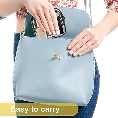 TSA Approved Toiletry Bag, 2 Pack Small Clear Zipper Pouch Makeup Bags Quart Size Travel Cosmetic Bag for Men and Women Carry on Airline Airport Travel Accessories — view 3