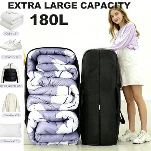 180L Large Storage Bags 100 x 60 x 30 cm Moving Bags Extra Large Strong — view 3