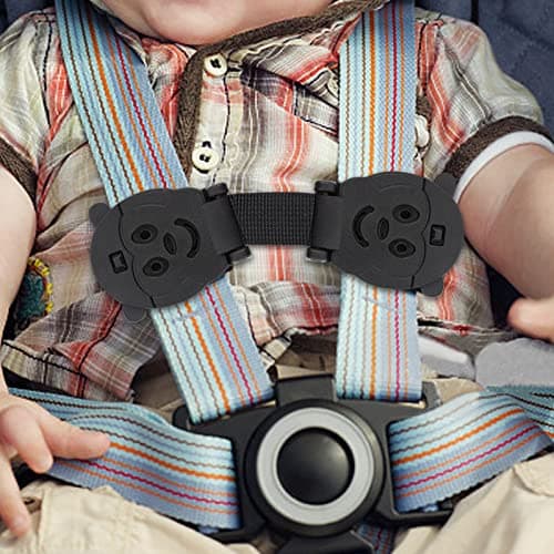 QOPAHI Anti Escape Car Seat Strap Baby Harness Chest Clip, Baby Safety Strap Prevent Children/Kids Taking Their Arms Out of Child Car Seat/High Chairs/Strollers/Baby Reins(2 Pack) — view 5