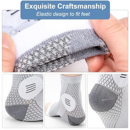 Neuropathy Socks, 2 Pair Functional Socks for Neuropathy Pain Relief, Soothe Relief Socks Neuropathy Socks for Men Women, Ankle Compression Socks Plantar Fasciitis Socks for Feet Pain Relief (XL) — view 3