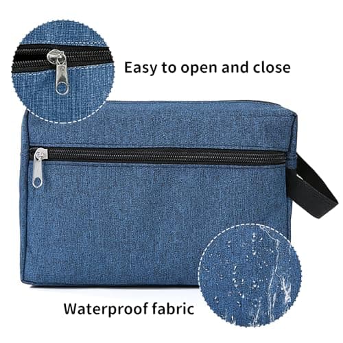 Toiletry Bag for Men,Portable Travel Wash Bag,Oxford Fabric Waterproof and Scratch-Resistant Zipper Design,Small Body and Large Capacity Cosmetic Bag Resistant Hanging Toiletry Travel Bag — view 3
