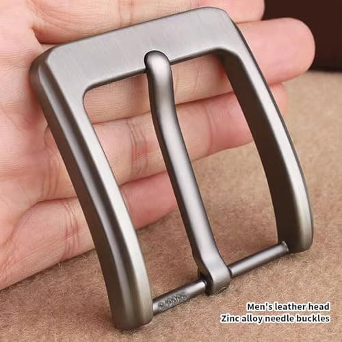 Trpoey Metal Zinc Alloy Belt Buckle 40mm Pin Buckle Head, 1.57 Inches Single Prong Square Replacement Buckle for Men Women Belt, Classic Style DIY Replacing Old Belts (Matte Gunmetal Grey) — view 6
